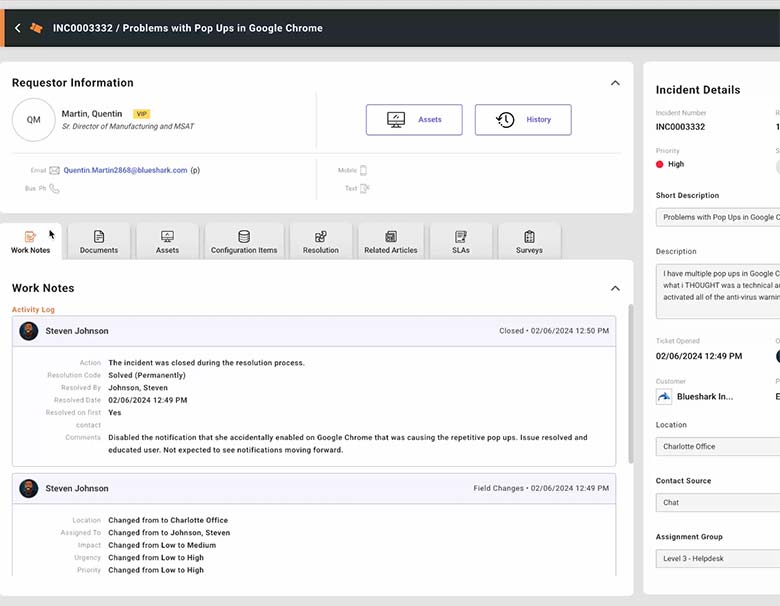 Ticketing integrated knowledge base